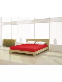 Простыня на подгонке MrSandman Elastan basic 90 100 x 200 220 cm, красный