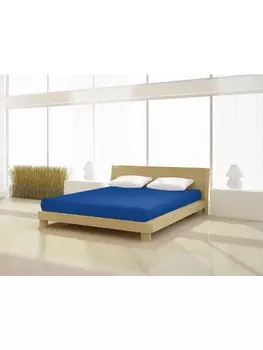 Простыня на подгонке MrSandman Full Elastan de luxe 140 160 x 200 220 cm, синий