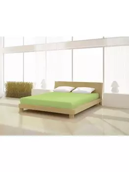 Простыня на подгонке MrSandman Topper Full Elastan de luxe 160 x 200 cm, цвет kiwi