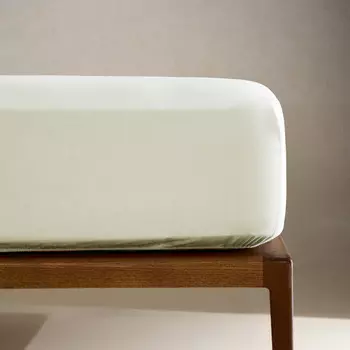 Простыня на подгонку Zara Home Cotton And Linen, светло-зеленый