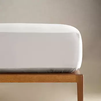 Простыня на подгонку Zara Home Sateen, 300 нитей, серый