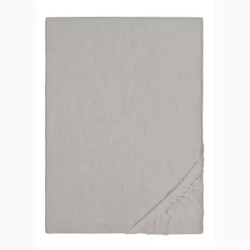 Простыня на подкладке biberna МЕЛАНЖ UNI STORM GREY 180-200x200 см