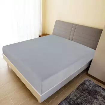 Простыня на подкладке для мебели Джерси Серая 140x200 см Хлопок - Простыня на подкладке 136204 Vidaxl