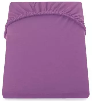 Простыня на подкладке из 100% хлопка. Простыня для спальни. Простыня 120-140х200 сливового цвета DecoKing