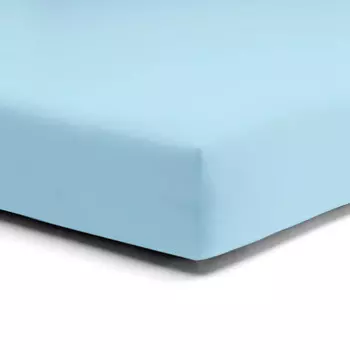 Простыня на подкладке из чистого трикотажного хлопка без глажки - Mak Eco Daunex, лед, односпальный