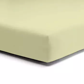 Простыня на подкладке из чистого трикотажного хлопка без глажки - Mak Eco Daunex, линден, двуспальный