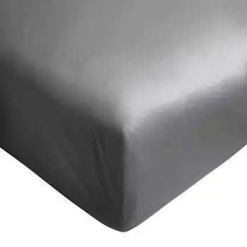 Простыня на подкладке из хлопкового атласа - Зеркало Lisola, гризайль, односпальный