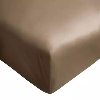 Простыня на подкладке из хлопкового атласа - Зеркало Lisola, риччо, двуспальный