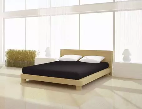 Простыня на подкладке из топпера полный эластан де люкс 180 х 200 см 180х200 Mr Sandman, черный