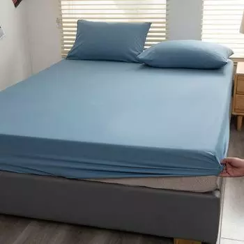 Простыня на подкладке Простыня из 100% хлопка, 150 х 200 см, без наволочек, подходит для матраса до 25 см (синий) CANDeal