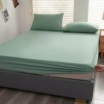 Простыня на подкладке Простыня из 100% хлопка, 150 х 200 см, без наволочек, подходит для матраса до 25 см (мятный) CANDeal