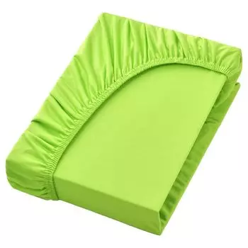 Простыня на приталенном трикотаже, 100% хлопок, 140х200см, яблочно-зеленый NatureMark