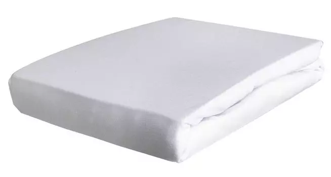 Простыня на пружинном блоке - белая - эластичный трикотаж - 90 x 200 см Wlfing