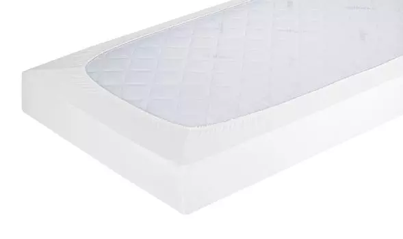 Простыня на резинке, 160х200 см, хлопок, белый Zollner