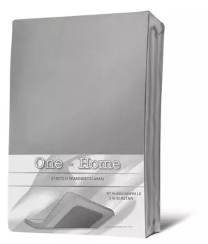 Простыня на резинке 180х200 см - 200х200 см мягкая простыня стрейч с серебристым эластаном One-Home