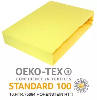 Простыня на резинке 90х180см ЖЕЛТАЯ трикотажная простыня из 100% ХЛОПКА Timex-Pol