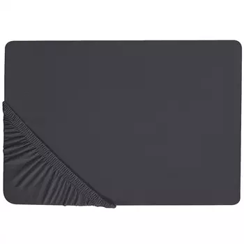 Простыня на резинке Beliani, 140x200 см, черный