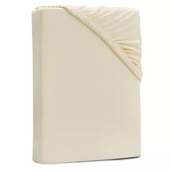 Простыня на резинке DarBene, 140x200 см, бежевый