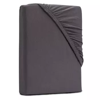 Простыня на резинке DarBene, 90x200 см, антрацит