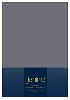Простыня на резинке Джанин ЭЛАСТИК - 200 Х 200 опаловый серый Original Janine