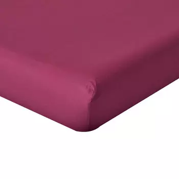 Простыня на резинке Homescapes, 140x190 см, цвет Beere