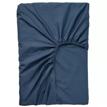 Простыня на резинке Ikea Ullvide 140x200 см, темно-синий