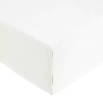 Простыня на резинке из чистого хлопка - Сена/Луара/эксклюзив Lisola Stone, белый, двуспальный