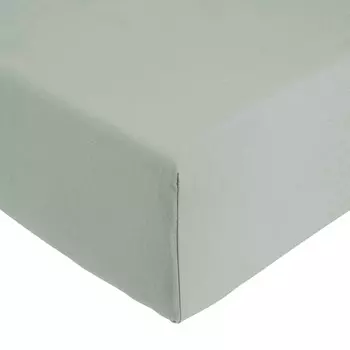 Простыня на резинке из чистого хлопка - Сена/Луара/эксклюзив Lisola Stone, пепел, двуспальный