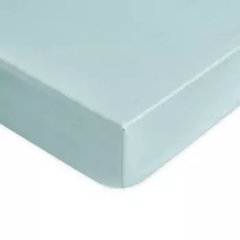 Простыня на резинке из чистого хлопкового сатина 300TC Solid Color - Gottardo Lisola Basic, сион, двуспальный