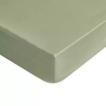 Простыня на резинке из чистого хлопкового сатина 300TC Solid Color - Gottardo Lisola Basic, руппия, двуспальный
