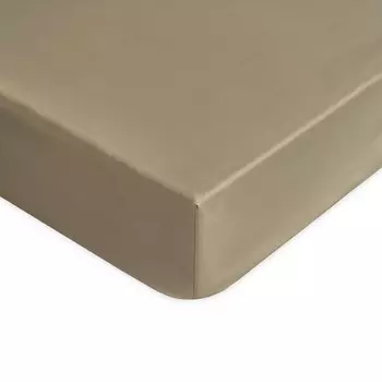 Простыня на резинке из чистого хлопкового сатина 300TC Solid Color - Gottardo Lisola Basic, призма, двуспальный