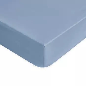 Простыня на резинке из чистого хлопкового сатина 300TC Solid Color - Gottardo Lisola Basic, лавина, односпальный
