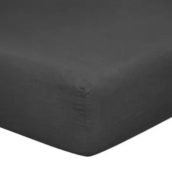 Простыня на резинке из чистого льна, стирка камнями, без глажки - роскошь Lisola Stone, гризайль, Piazza e Mezza