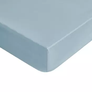 Простыня на резинке из хлопкового перкаля однотонного цвета - Prestige Lisola, сион, Piazza e Mezza