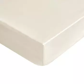 Простыня на резинке из хлопкового перкаля однотонного цвета - Prestige Lisola, слоновая кость, Piazza e Mezza