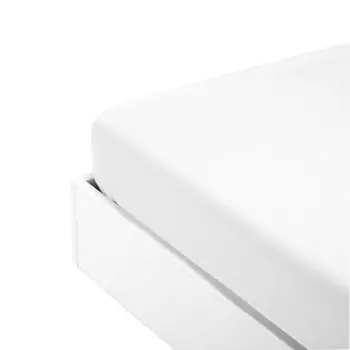 Простыня на резинке из хлопкового перкаля однотонного цвета - Arianna Fazzini, белый