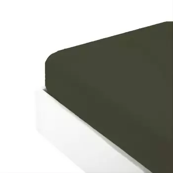 Простыня на резинке из хлопкового перкаля однотонного цвета - Arianna Fazzini, кактус, Piazza e Mezza