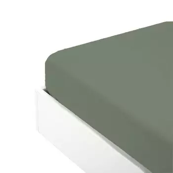 Простыня на резинке из хлопкового перкаля однотонного цвета - Arianna Fazzini, зеленый