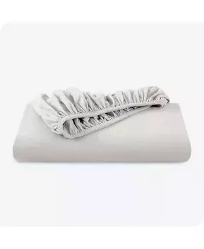 Простыня на резинке из хлопковой фланели Twin XL Bare Home, белый