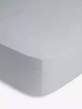 Простыня на резинке John Lewis Easy Care Organic Cotton 200 Thread Count, цвет dove/grey