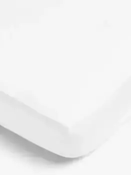 Простыня на резинке John Lewis Easy Care Organic Cotton 200 Thread Count, белый