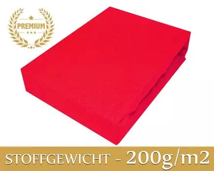 Простыня на резинке махровая Простыня на резинке 80х190 см красная ПРЕМИУМ Timex-Pol