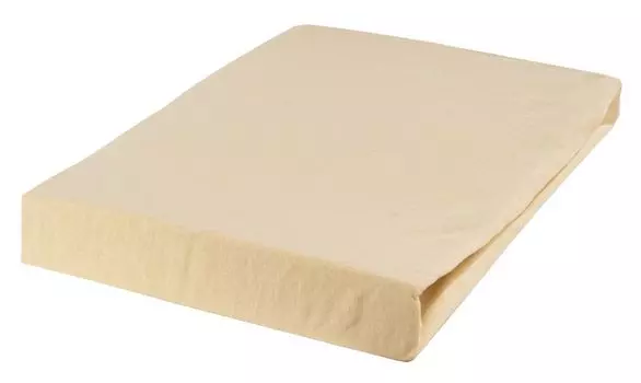 Простыня на резинке - пастельно-желтый - хлопок - 100 х 200 см HR Import GmbH