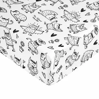 Простыня на резинке Ripshop Monstre черная 70х140 см