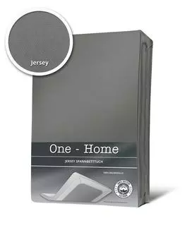 Простыня на резинке серая 140 х 200 см - 160 х 200 см трикотаж хлопок One-Home, серый