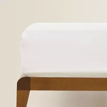 Простыня на резинке Zara Home Linen 310 г/м, белый