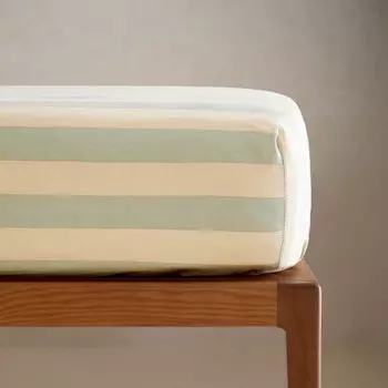 Простыня на резинке Zara Home Striped Print, зеленый