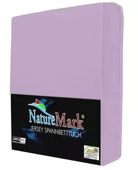 Простыня NatureMark JERSEY, простыня 100% хлопок 90 х 200 см - 100 х 200 см - сиреневый лавандовый