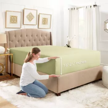 Простыня Nodrand, желто-зеленый