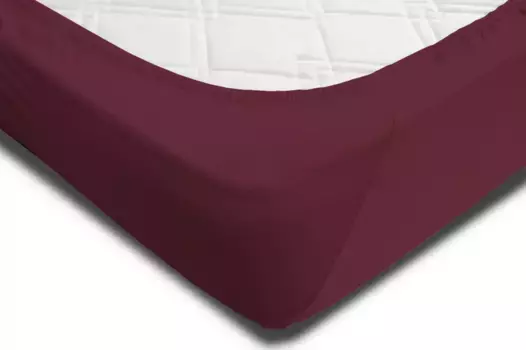 Простыня One-Home, бордовый